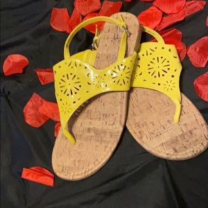 Yellow summer sandals